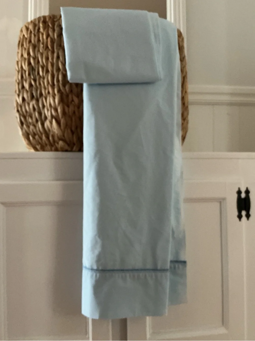 Vintage Sears Percale Baby Blue Flat Sheet